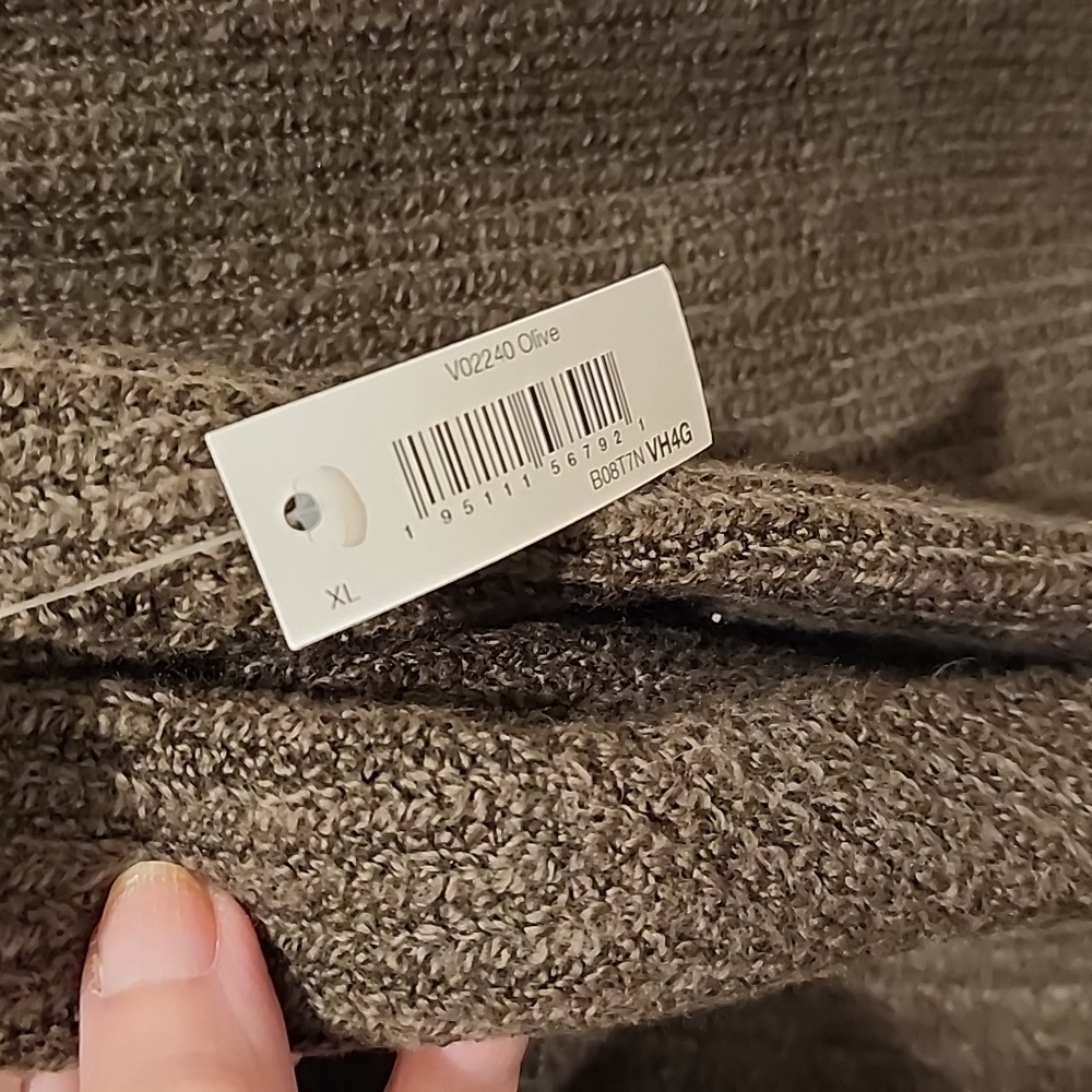 NEW Amazon Essentals soft touch olive cardigan NEW - Picture 6 of 7